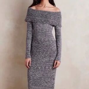 Anthropologie Moth Gray Sweater Dress - XS